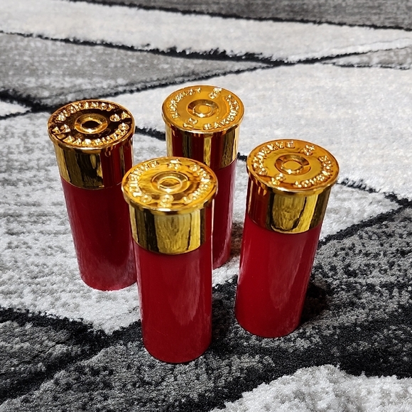 BARBUZZO BUCKSHOT 12-GAUGE SHOTGUN SHELL SHAPED SET-OF-4 SHOT GLASSES NOVELTY - Picture 1 of 8